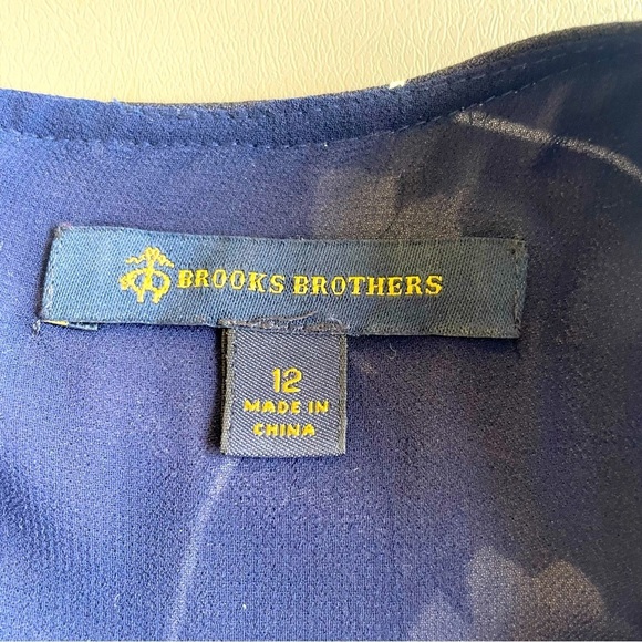 Brooks Brothers Sleeveless Floral Dress – Tie Waist, Full Skirt – Size 12 - Picture 9 of 13